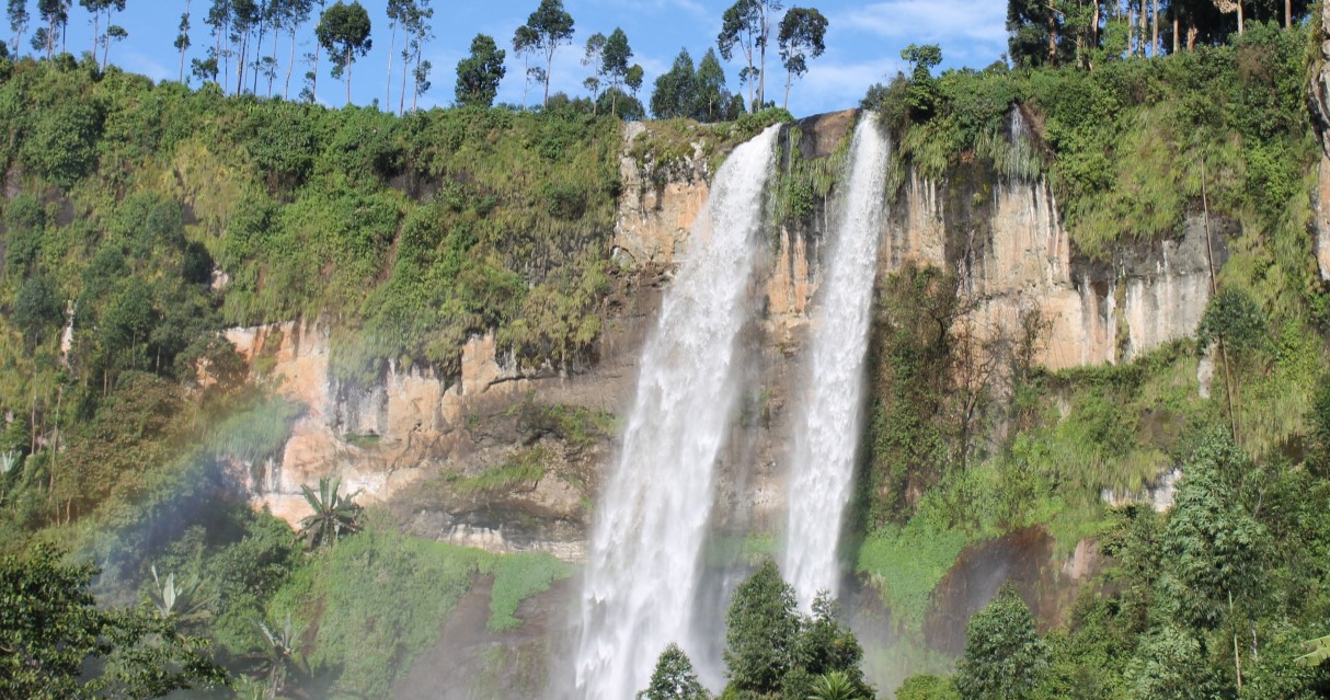 Hiking the Sipi falls: one of the most beautiful falls in Uganda found along the Sipi trails one of the hiking trails in the foothills of Mount Elgon